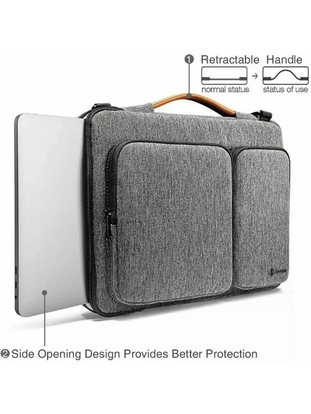 Microsoft Surface Pro 7/Pro 6 Shoulder Bag Sleeve Case Lightweight Hand Bag Gray